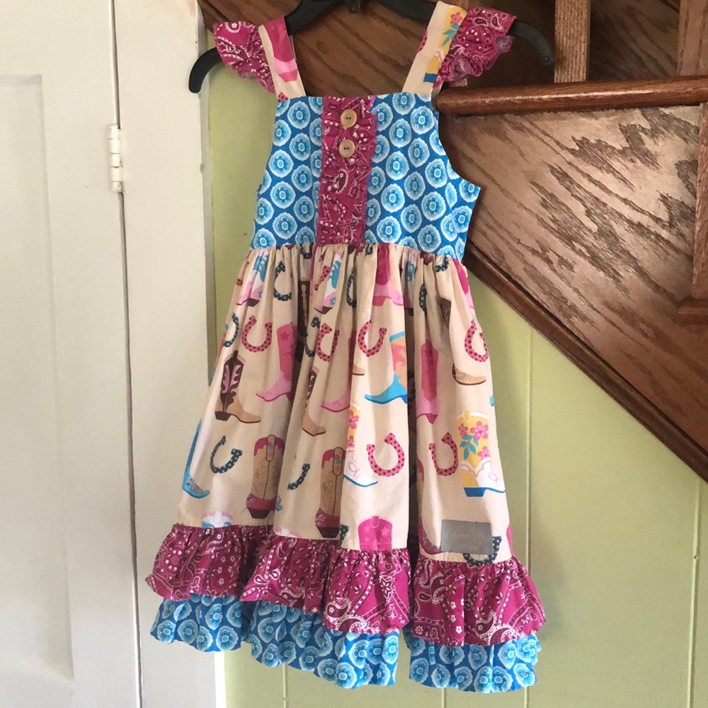 Eleanor Rose Country Fair Dress, size 6-7.